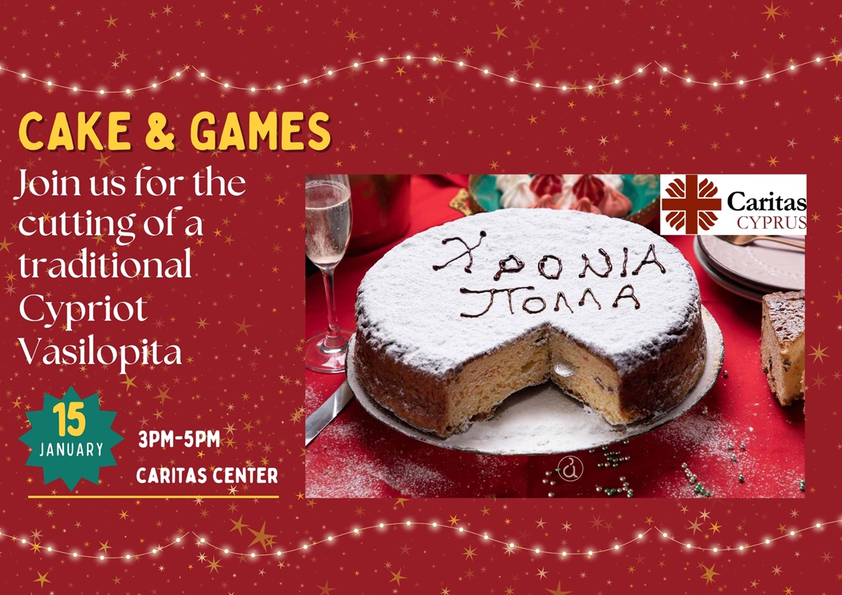 Join us to cut the vasilopita! January 15