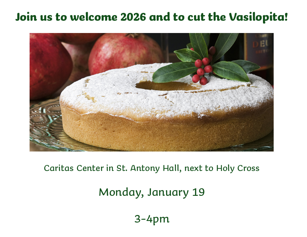 Join Us to Welcome 2026 and Cut the Vasilopita