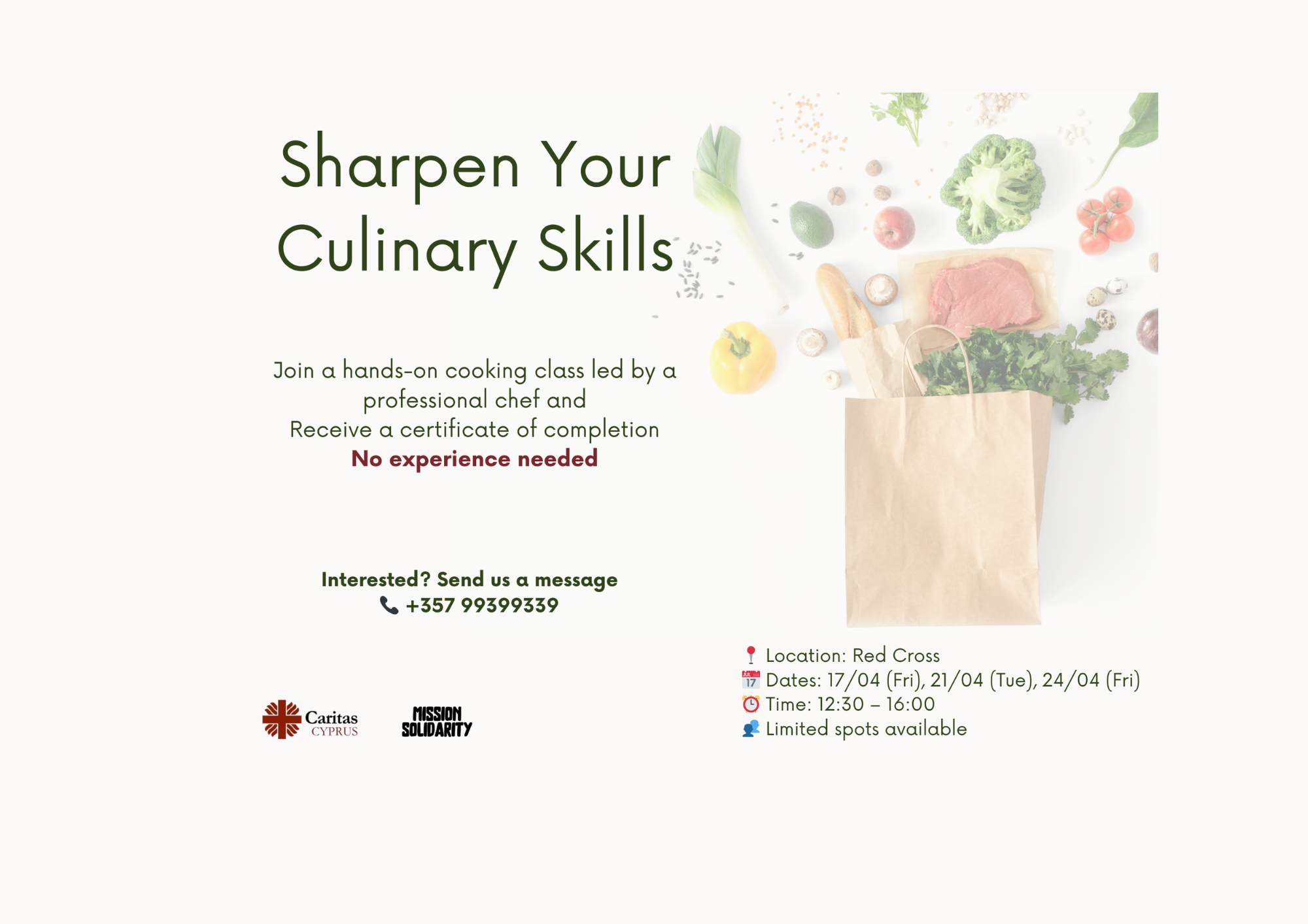 Culinary Vocational Training Available!